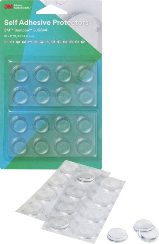 3M SJ5344 Selbstklebende Füße, Rund, 4.1 mm, ø 19.1 mm, Polyurethan, L. 50 ft, 66 °C max.-1
