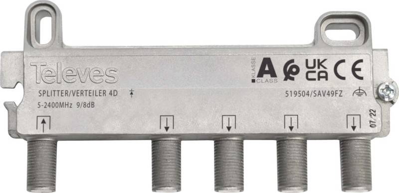 Televes Abzweiger 4f 8 dB, 5-2400 MHz SAV49FZ-0