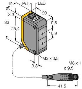 Turck Opto Sensor Q20PDQ 3078211 IP67 Kunststoff-1