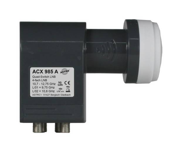 ASTRO Quad-Switch-LNB ACX 985 A 40mm LTE-safe passend zu AST+ASP Install.Baumaterial Antennen