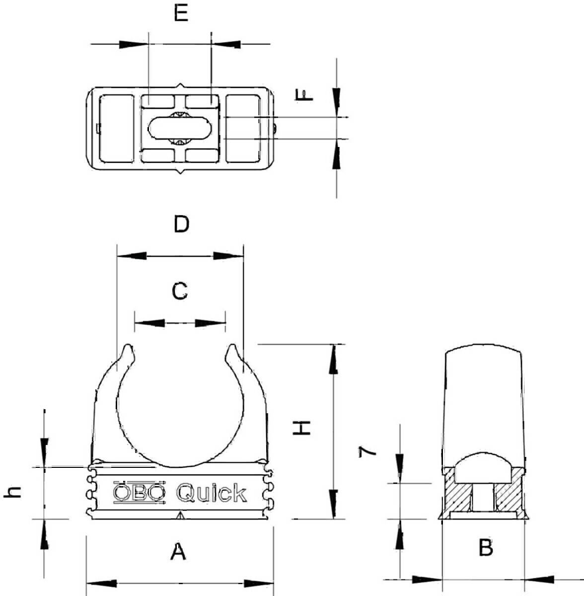 100 Stk. OBO Bettermann Quick-Klemmschelle 2955-3