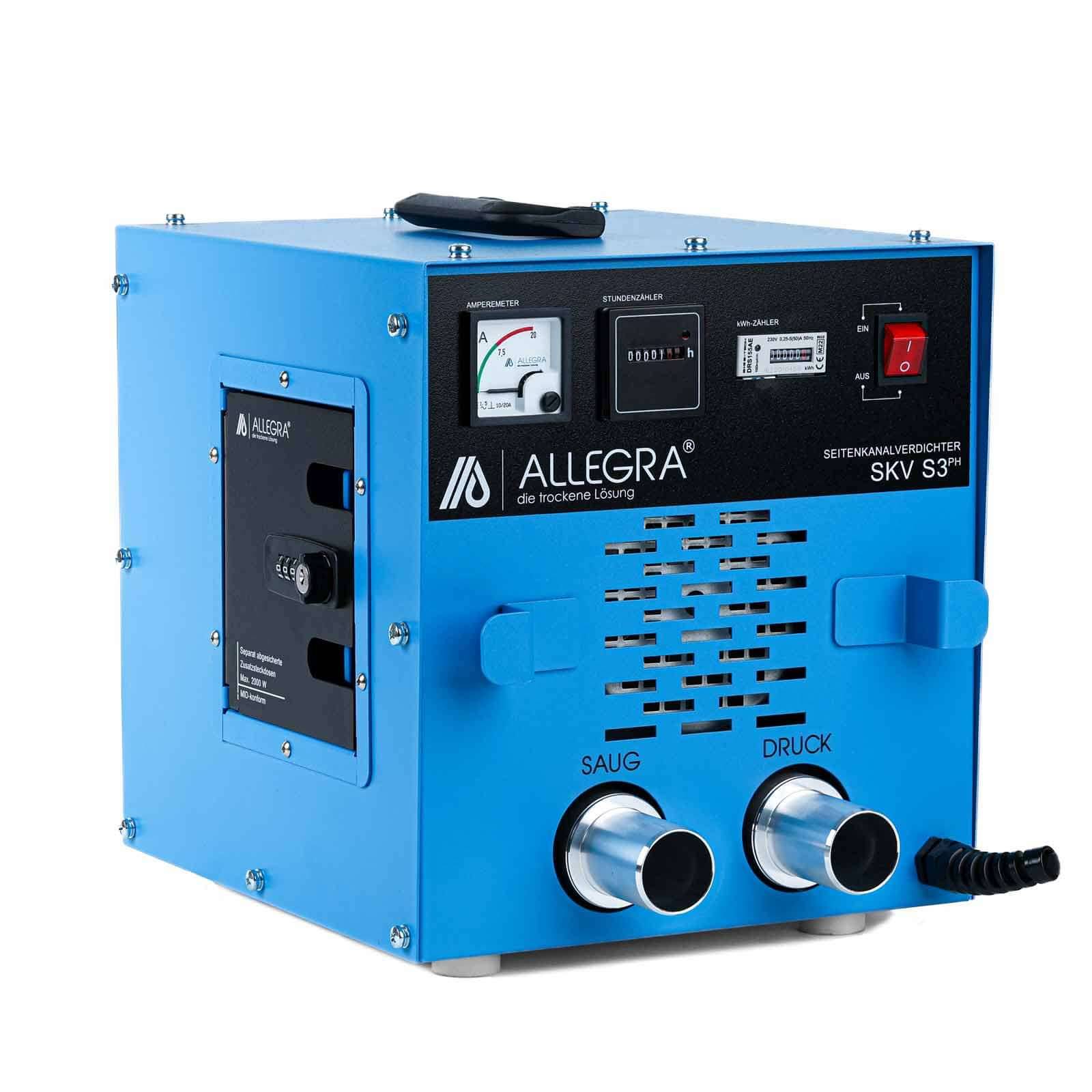 Seitenkanalverdichter S3 PH mit 38er Anschlussstutzen und geeichtem Stromverteiler-0