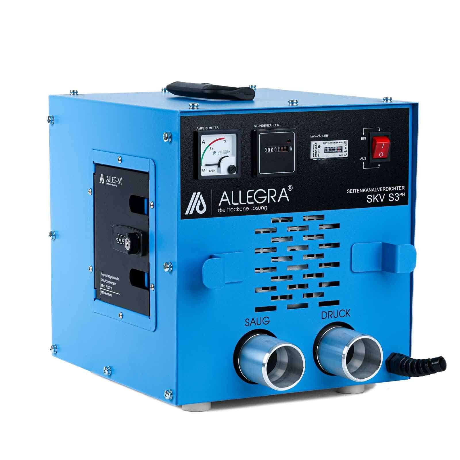 Seitenkanalverdichter S3 PH mit 50er Anschlussstutzen und geeichtem Stromverteiler-0