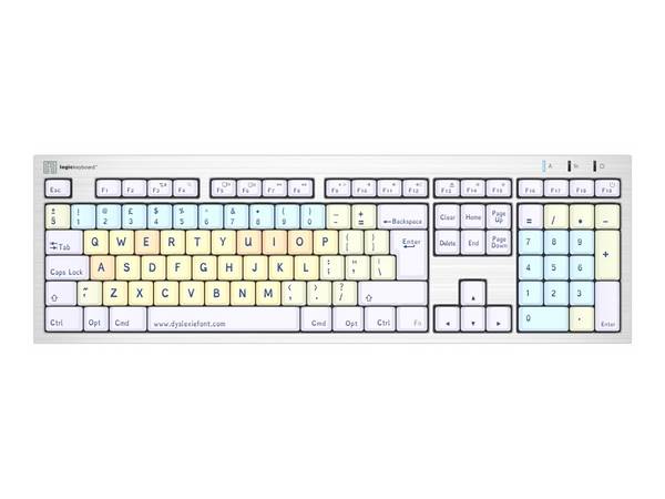Logickeyboard Dyslexie ALBA Slimline - Tastatur - TL: UK, QWERTY