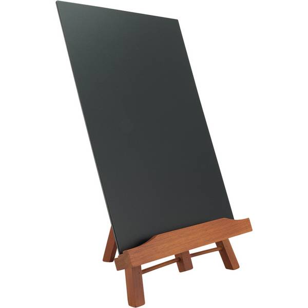 Securit Tisch-Kreidetafel JUNIOR mit Staffelei, mahagoni (70020487)