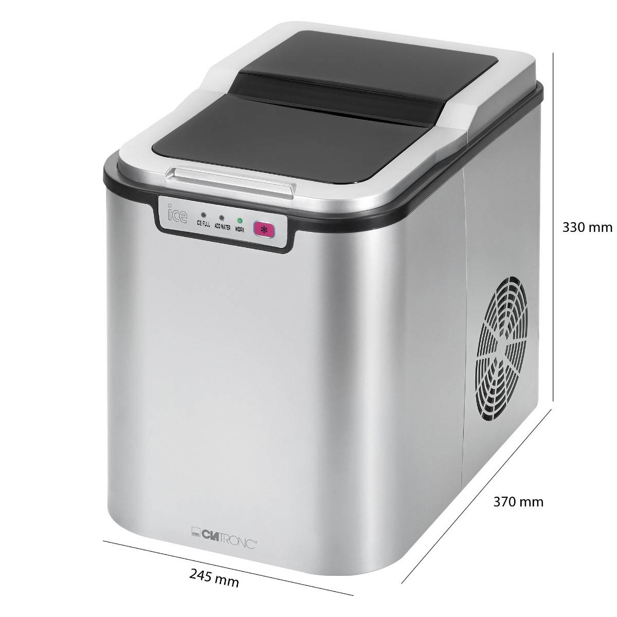 Clatronic Eiswürfelbereiter EWB 3526 silber, keine Wasserzuleitung notwendig-5