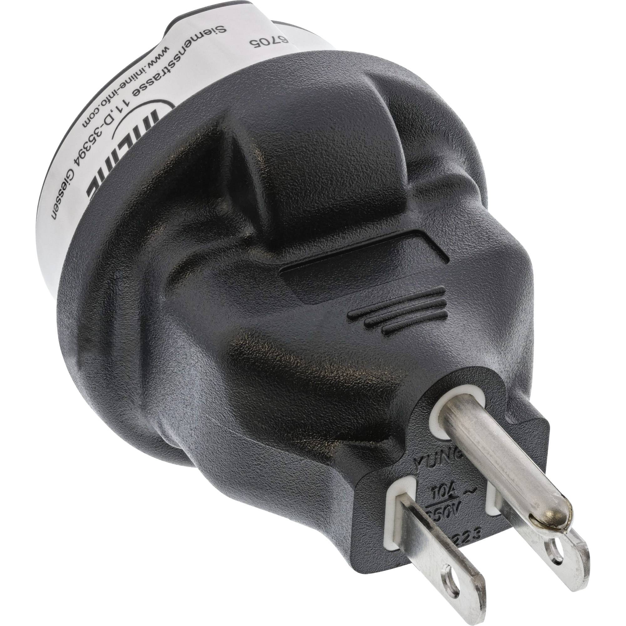 InLine® Reiseadapter, USA Stecker auf Schutzkontakt Buchse-0