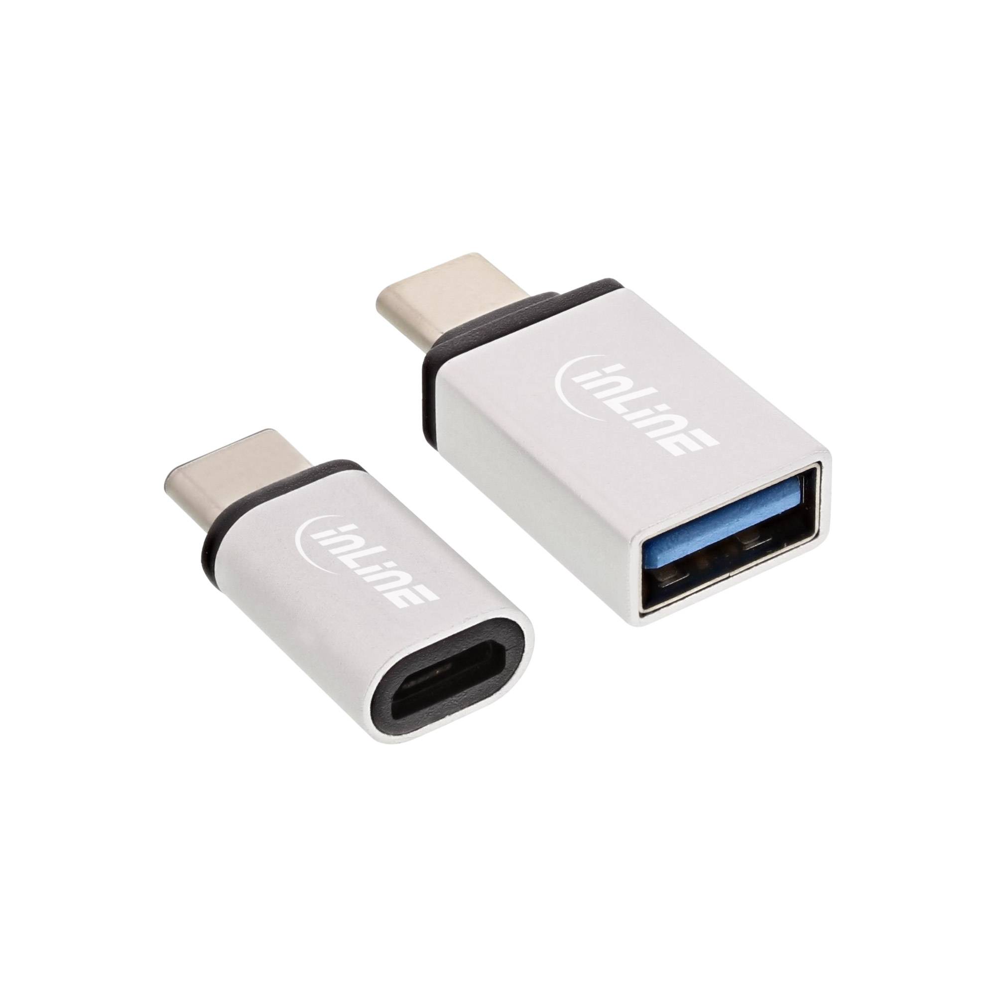 InLine® USB Adapter-Set USB-C an USB 2.0 Micro-B & USB 3.2 Gen.1 USB-A-1