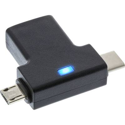 InLine® USB 3.1/2.0 T-Adapter, USB-C Stecker oder Micro-USB an A Buchse-0
