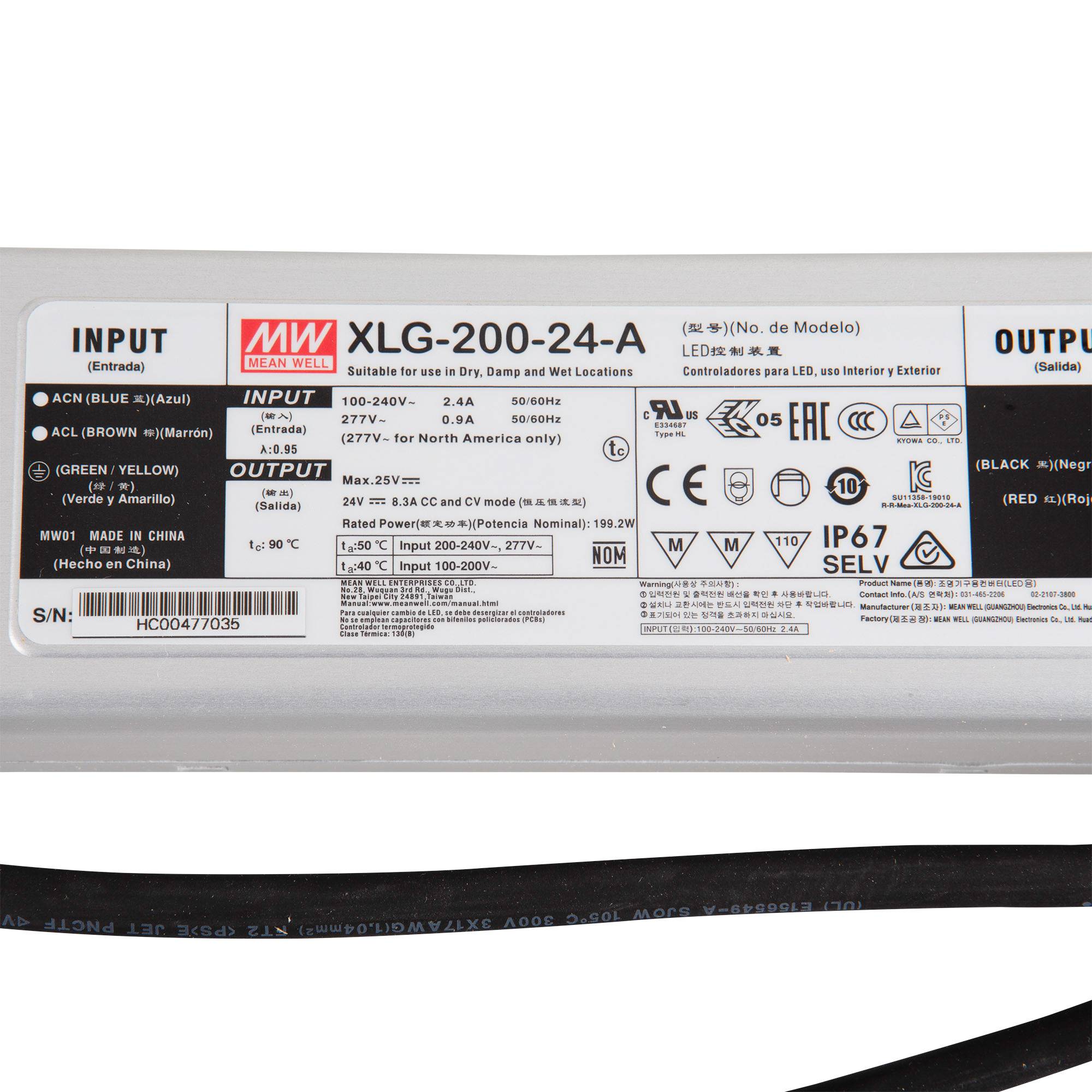 Mean Well XLG-200-24-A LED-Trafo, 199 W, 24 V DC, 8300 mA-1