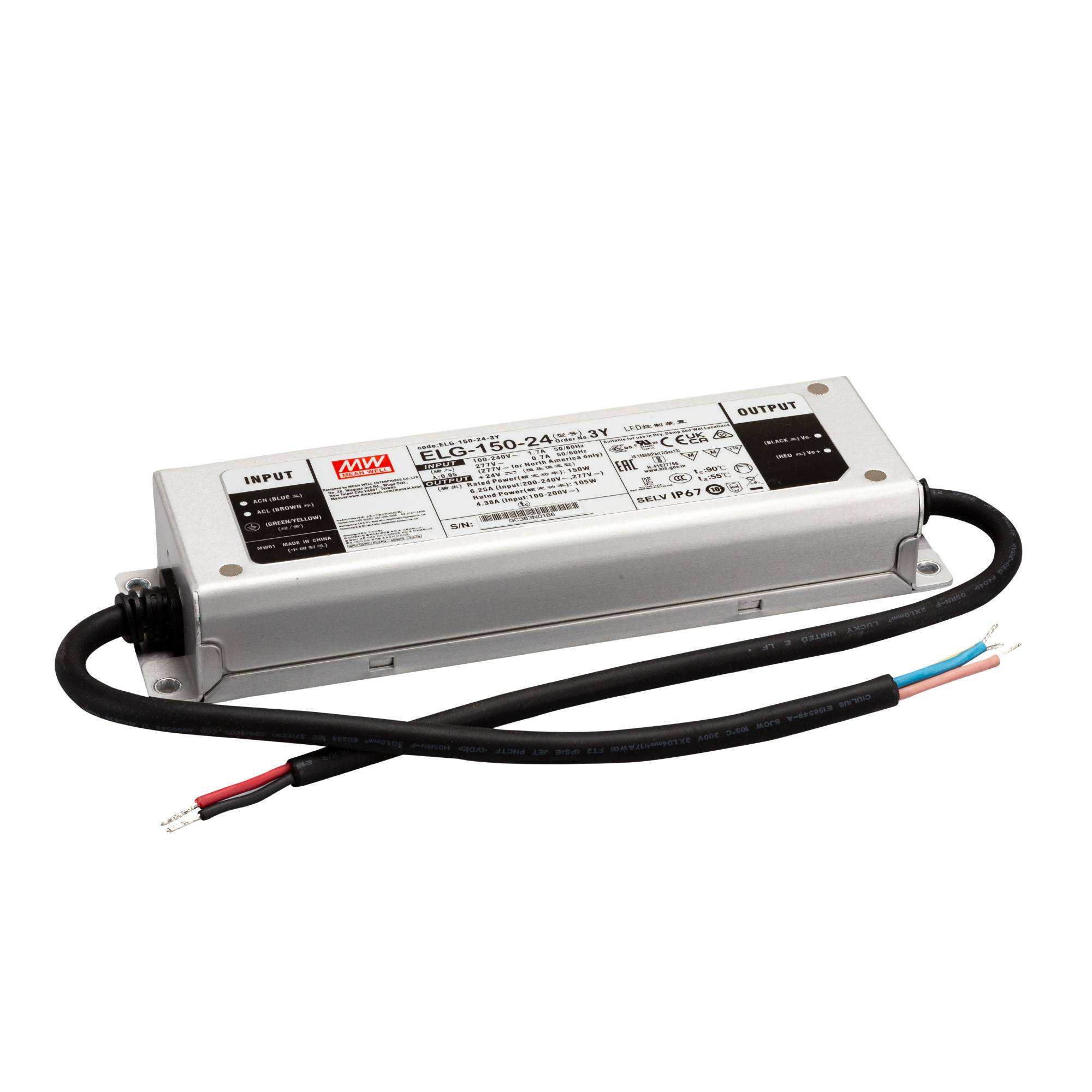 Mean Well ELG-150-24-3Y SNT 24V/DC/0-6.25 A/ 150W IP67-0