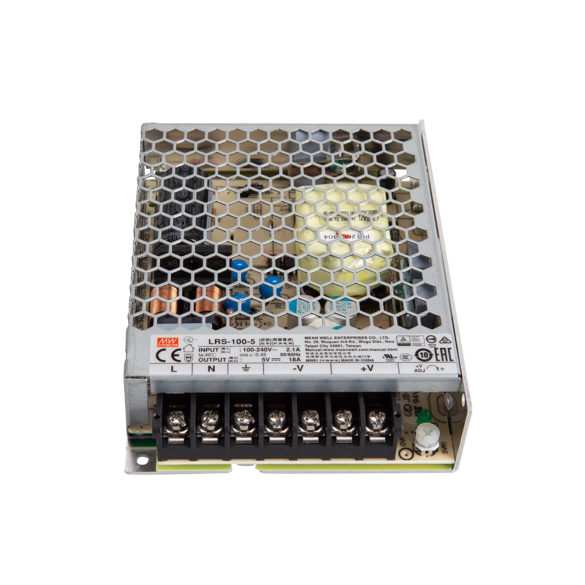 Mean Well LRS-100-5 Schaltnetzteil case 5V/DC/0-18/ 90W-1