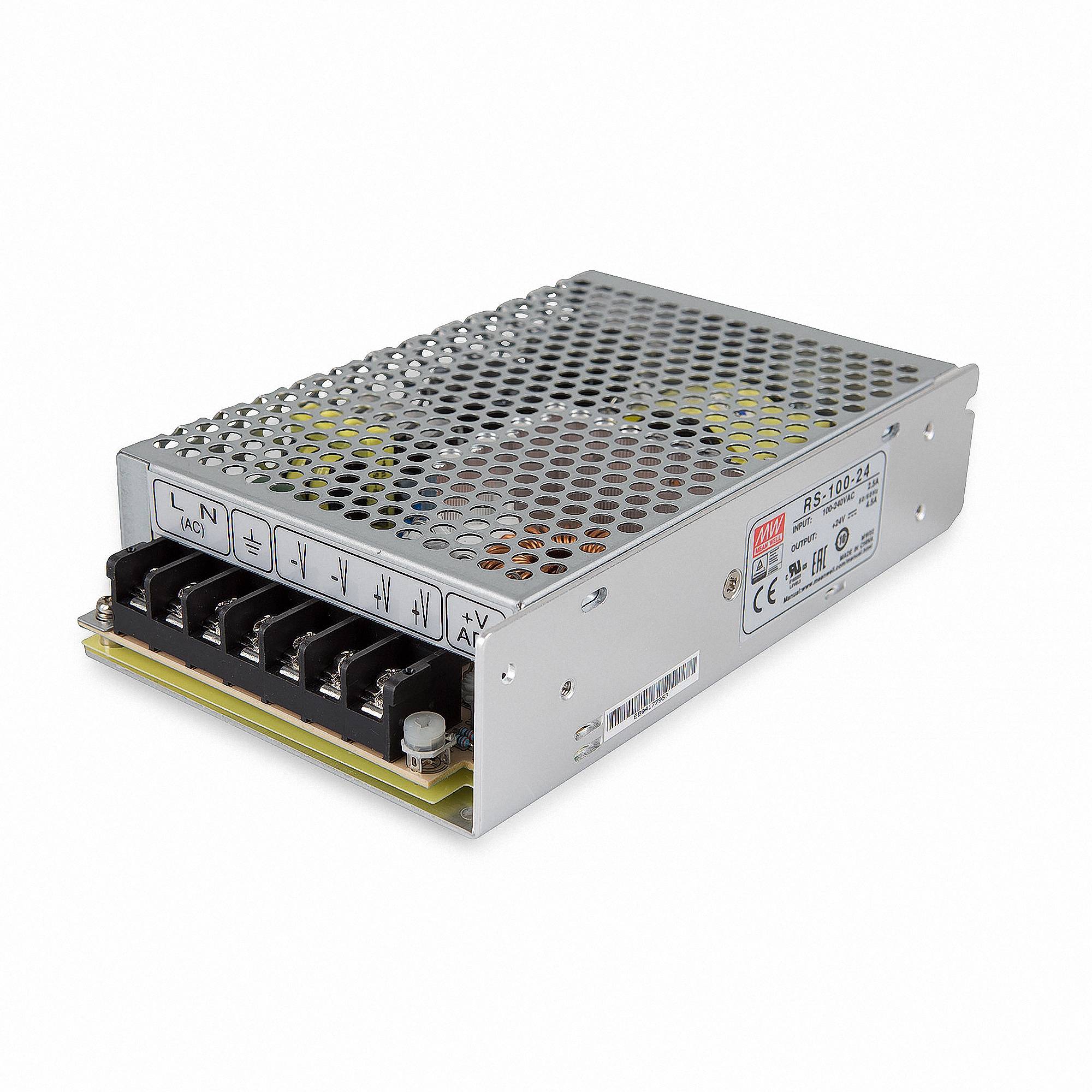 Mean Well RS-100-24 Schaltnetzteil case 24V/DC/0-4,5A/ 108W-0