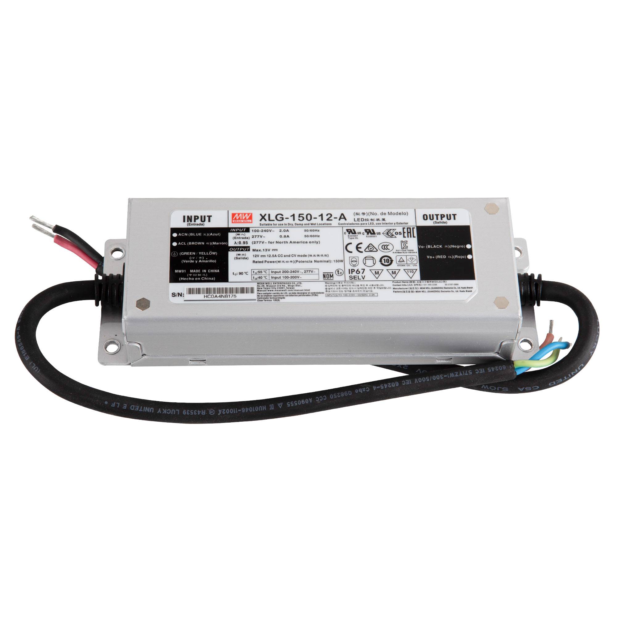 Mean Well XLG-150-12-A LED-Trafo, 150 W, 12 V DC, 12500 mA-0
