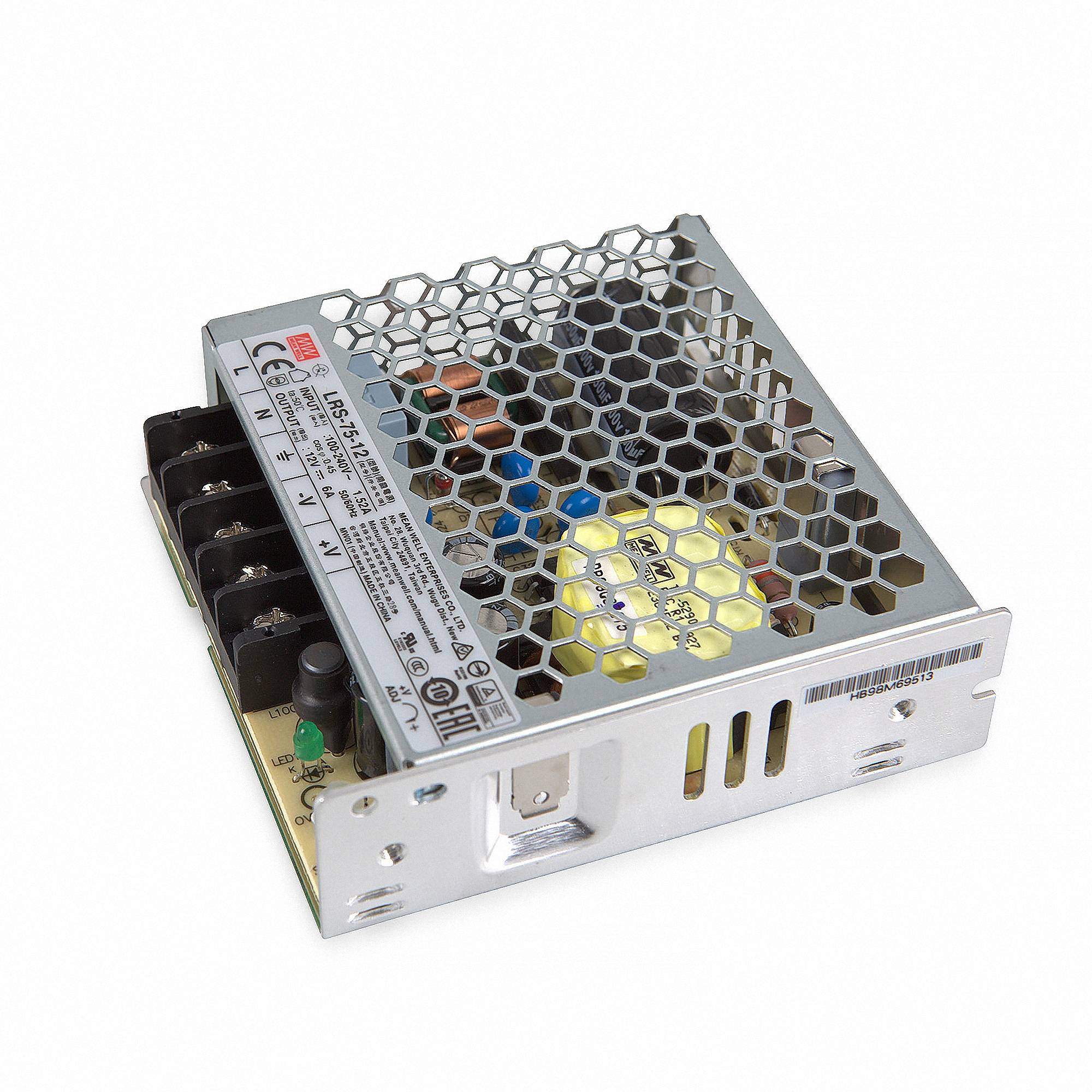 Mean Well LRS-75-12 Schaltnetzteil case 12V/DC/0-6/ 72W-2
