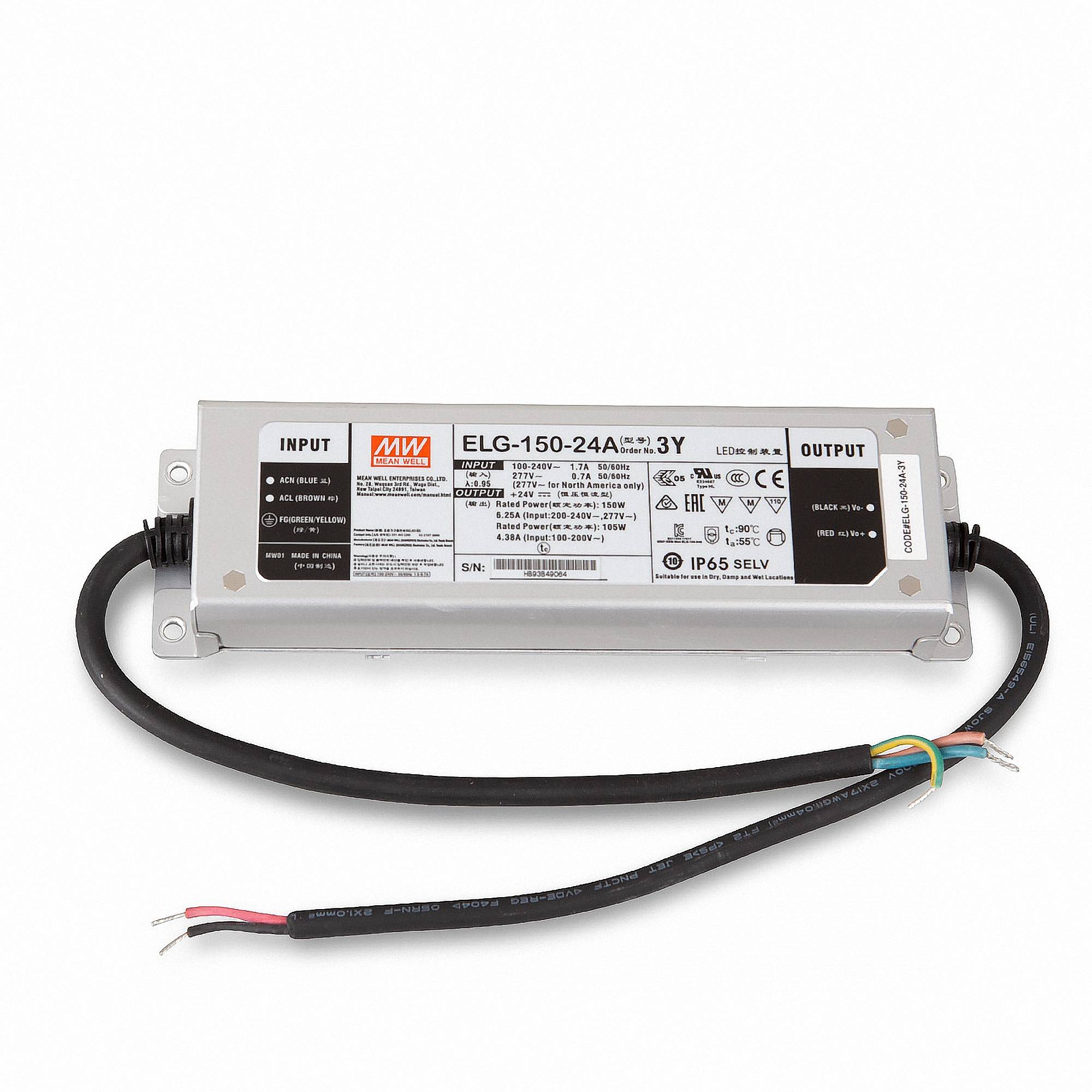 Mean Well ELG-150-24A-3Y SNT 26.4V/DC/0-6.25 A/ 150W IP65-0
