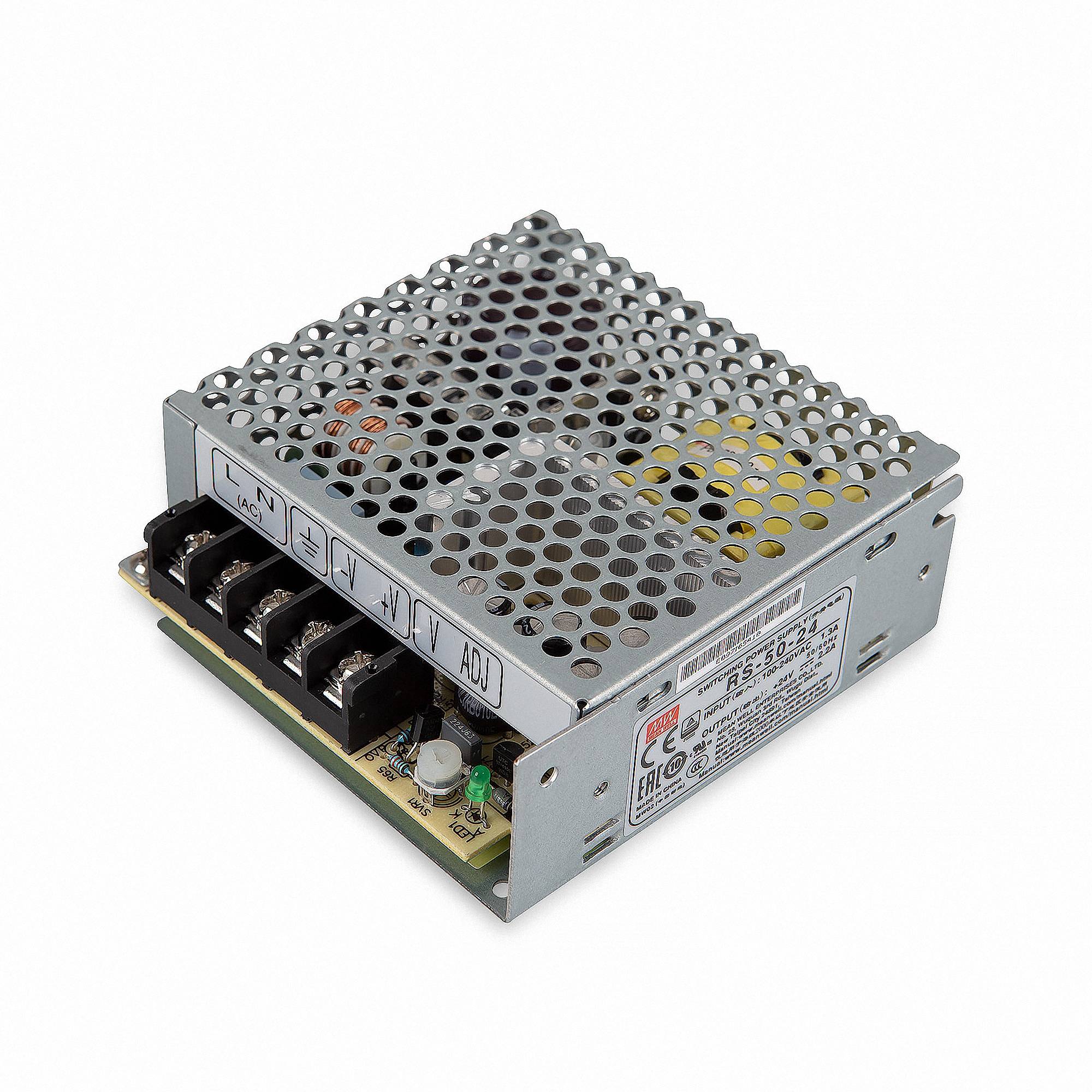 Mean Well RS-50-24 Schaltnetzteil case 24V/DC/0-2,2A/ 52W-0