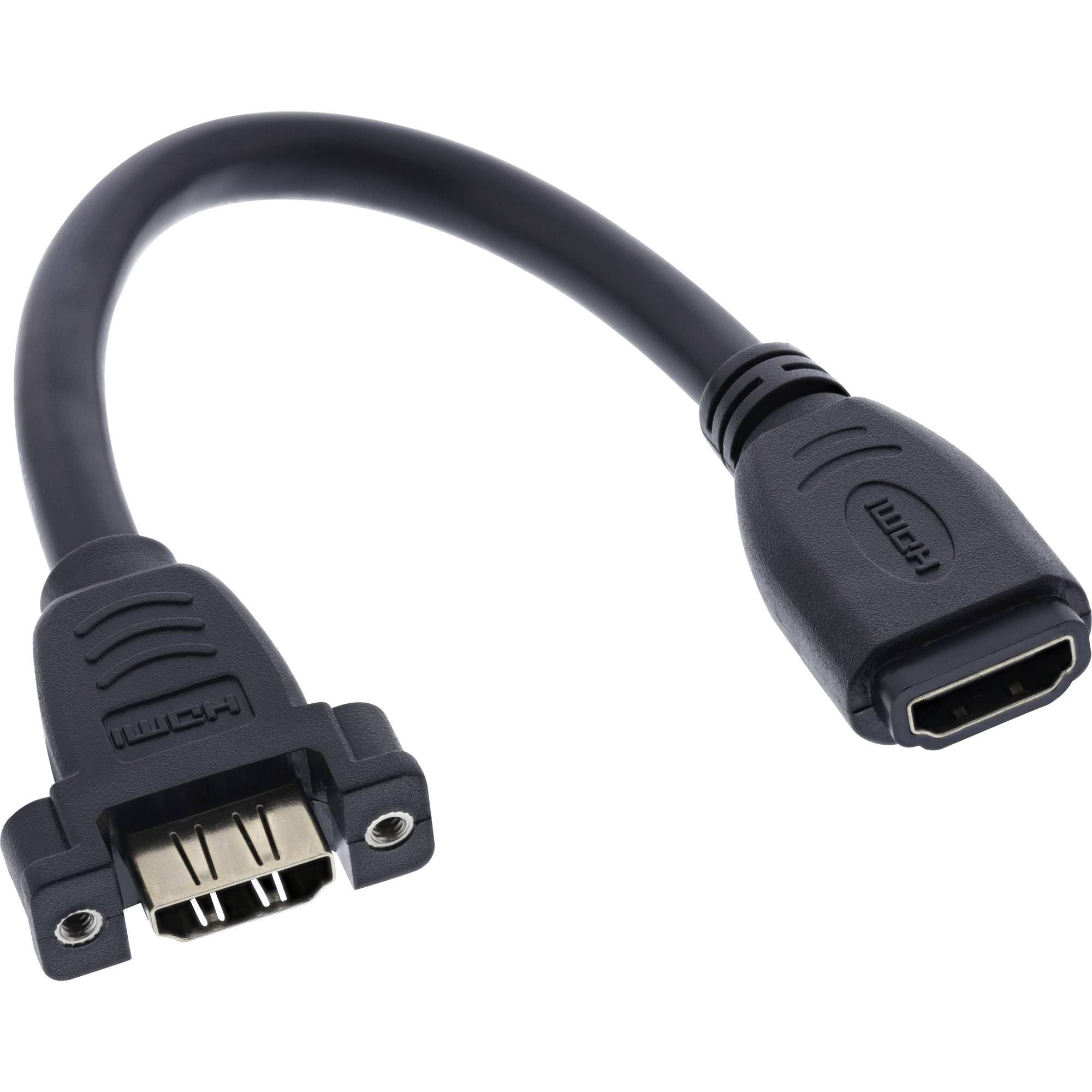 InLine® HDMI Adapterkabel zum Einbau, HDMI A Buchse/Buchse, vergoldete Kontakte-0