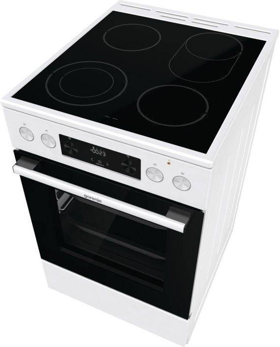 Gorenje Standherd GECS5C60WPA Elektroherd | Glaskeramik-Kochfeld | 70L Backofen | AirFry | ExtraSteam | Weiß-0