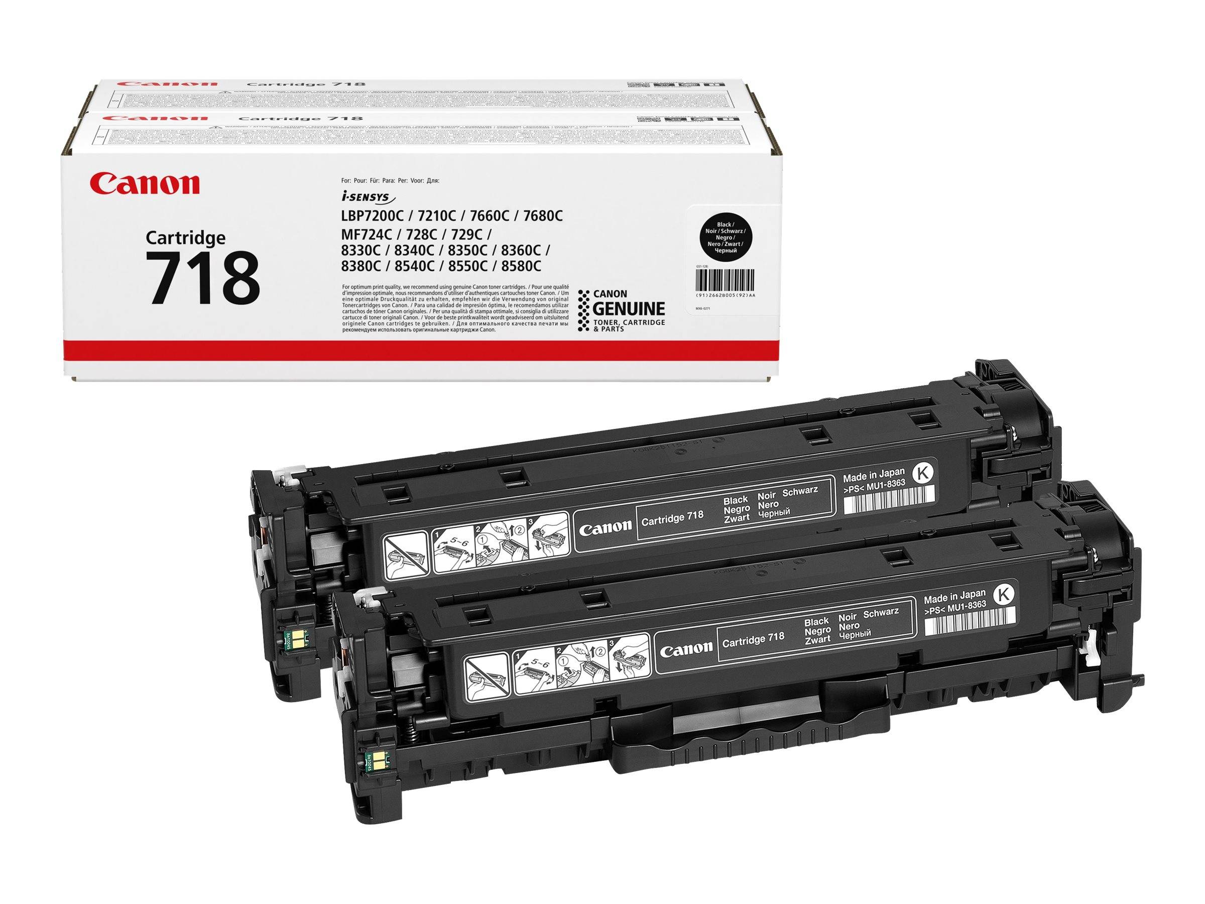 Canon 718 Black - 2er-Pack - Schwarz - Original-0