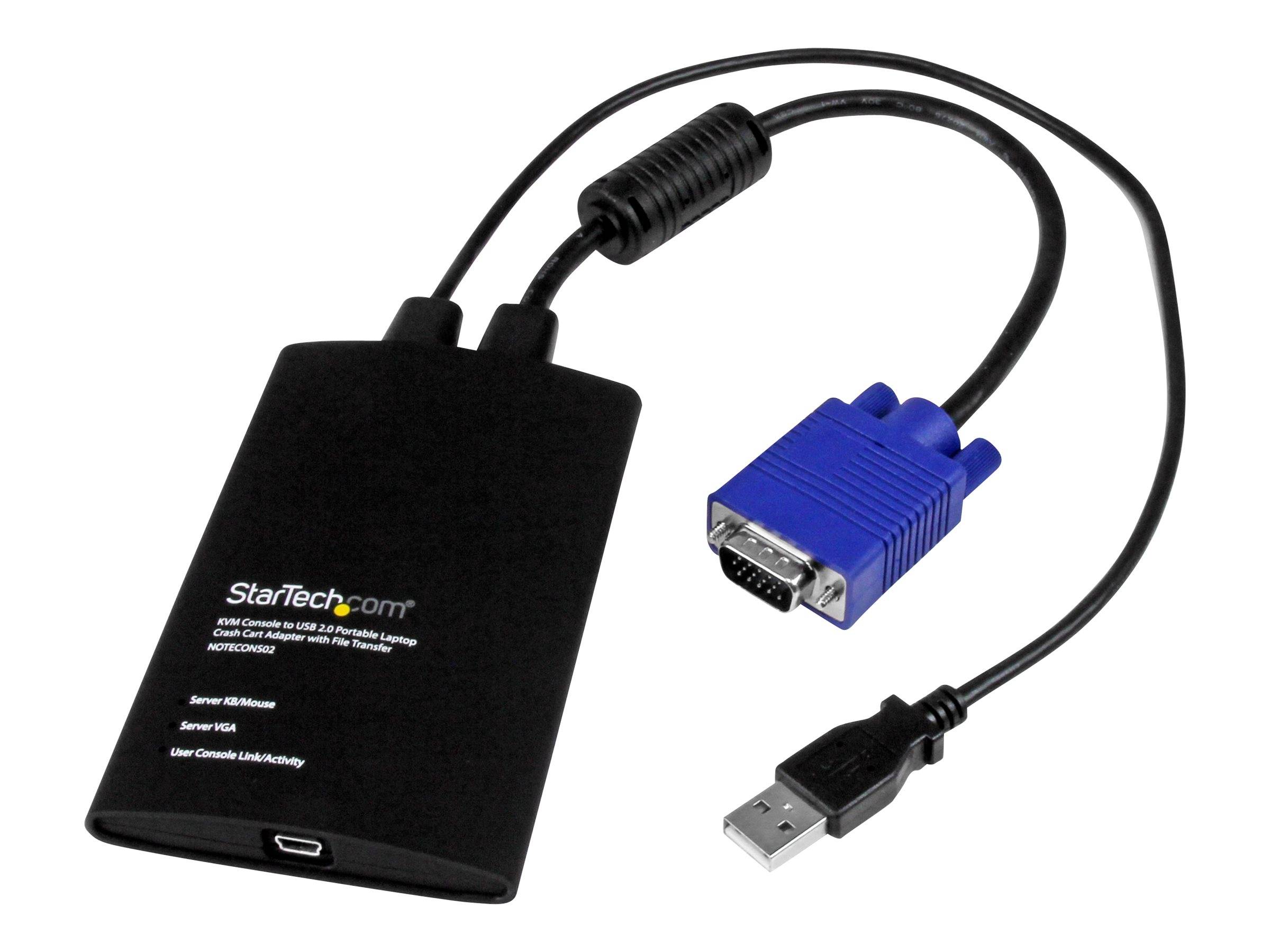 StarTech.com USB 2.0 KVM Konsole - Mobiler Laptop Crash Cart Adapter mit Datenüb-0