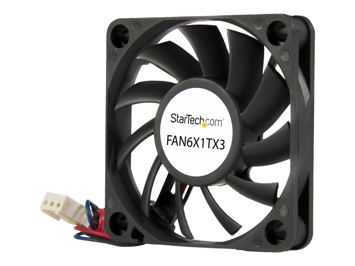 StarTech.com 60mm Gehäuselüfter - Lüfter 6cm für PC Gehäuse mit 3-pin Molex Stecker (60mmx60mmx10mm)-0