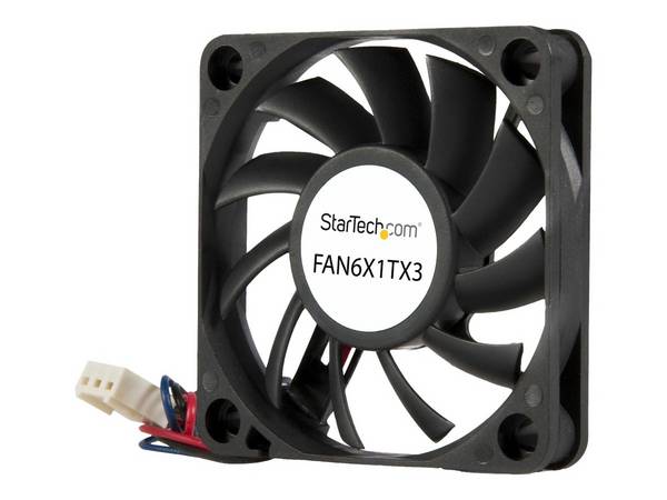 StarTech.com 60mm Gehäuselüfter - Lüfter 6cm für PC Gehäuse mit 3-pin Molex Stecker (60mmx60mmx10mm)