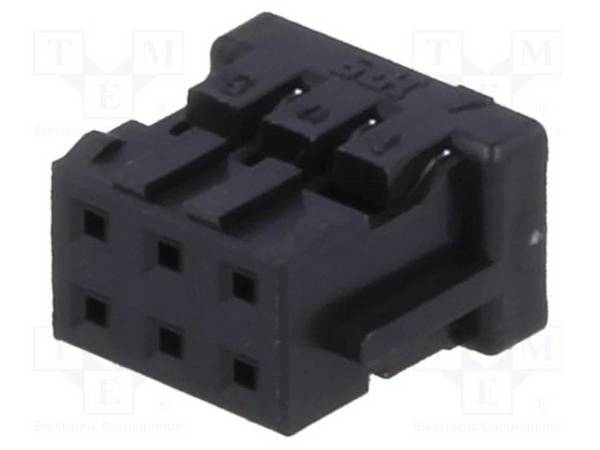 Stecker  Leitung-Platte  weiblich  DF11  2mm  PIN: 6  kontaktlos DF11-6DS-2C Signalsteckverbinder, Raster 2,00mm