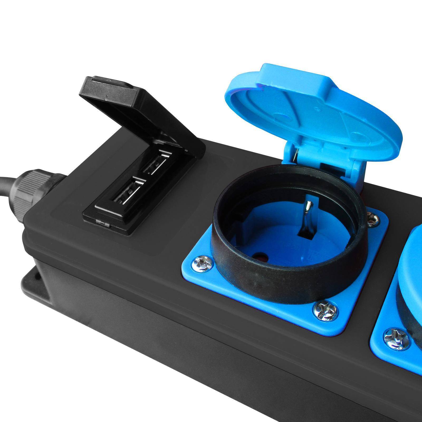 4-fach Verteilersteckdosenleiste mit USB und MID Stromzähler PH10-1