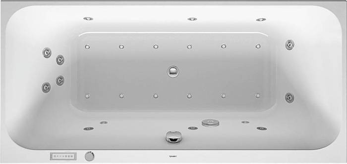 Duravit Rechteck-Whirlwanne HAPPY D.2 260 l 190x90 we 2 RS Combi-Syst E-1