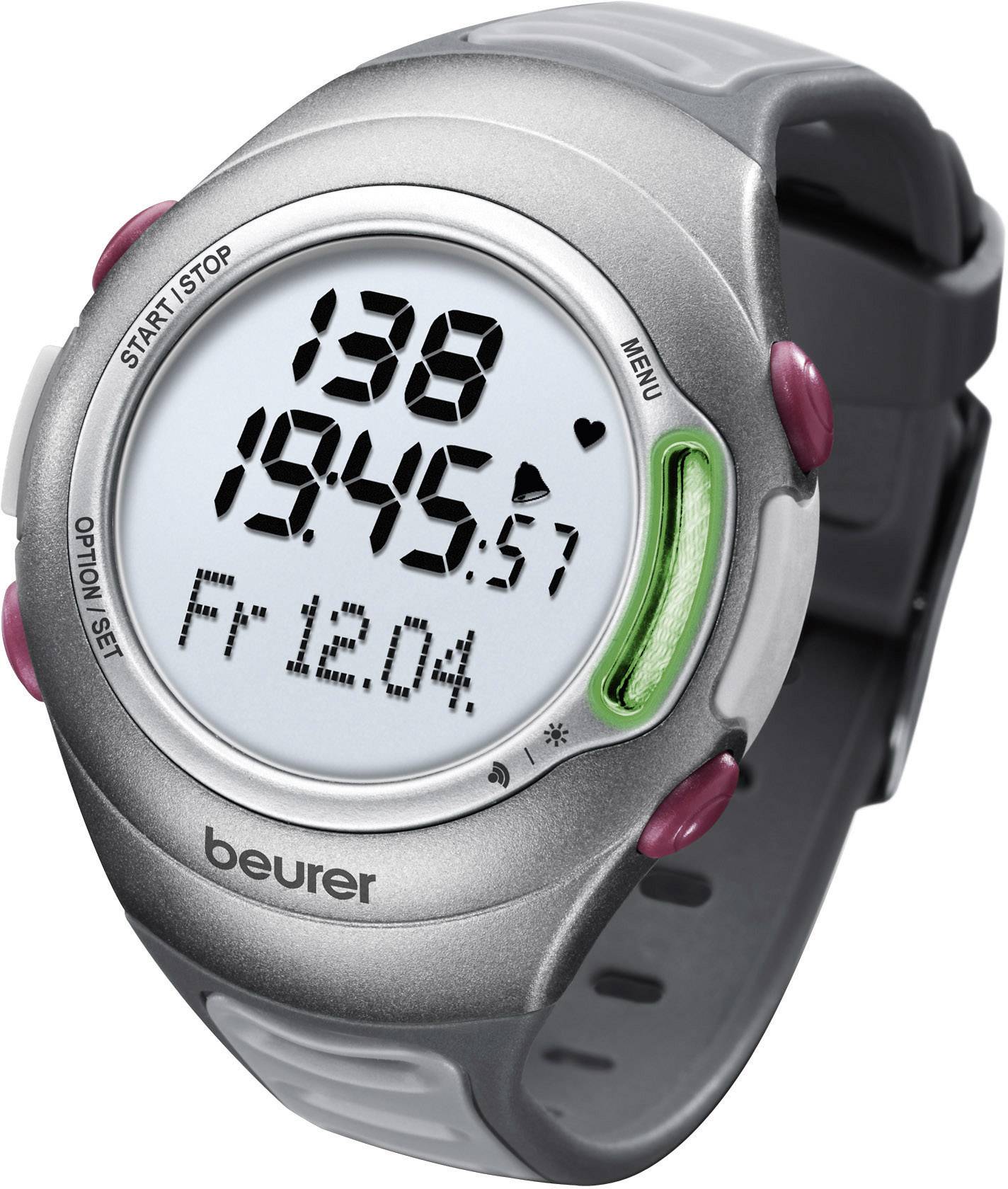 Heart rate monitor watch with chest strap Beurer PM 70 Coded