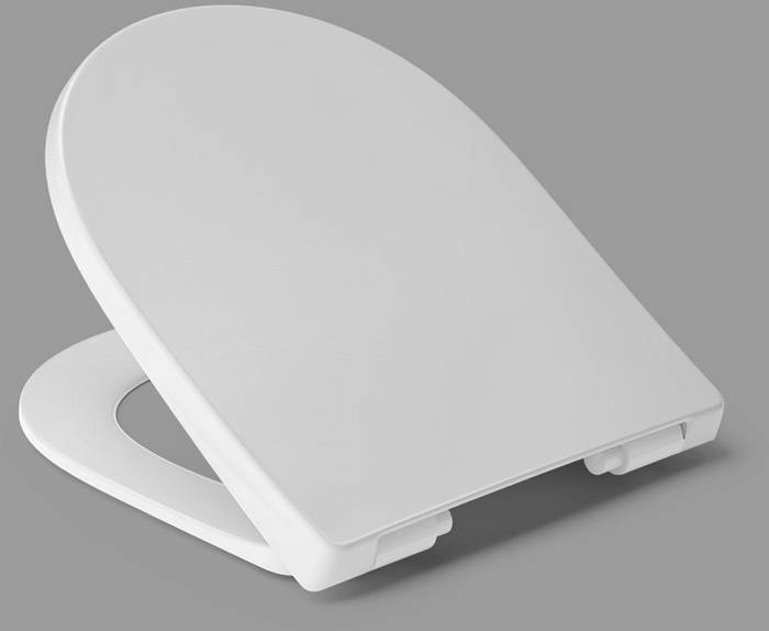 HAMBERGER 540715 WC-Sitz Lopata Softclose Premium weiß mit Edelstahl-Steckscharn-0