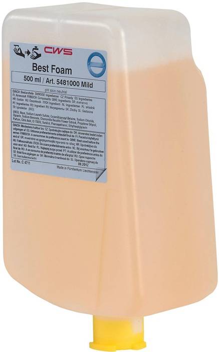 CWS BESTFOAM MILD 500 ML, 12 Flaschen flüssige Seifencreme, Handreiniger-0