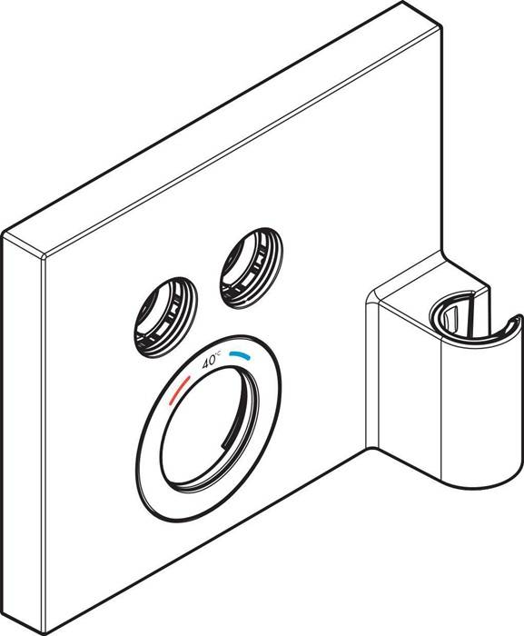 HG Rosette iBox FixFit Shower Select Thermostat komplett chrom-0