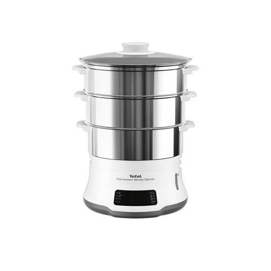Convenient Series Deluxe Dampfgarer VC502D, 3 Korb/Körbe, Edelstahl, Weiß, Arbei-0