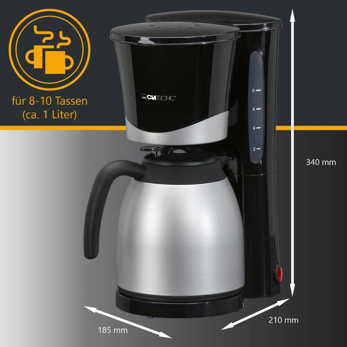 CLATRONIC - Thermo-Kaffeeautomat KA 3327 schwarz-2