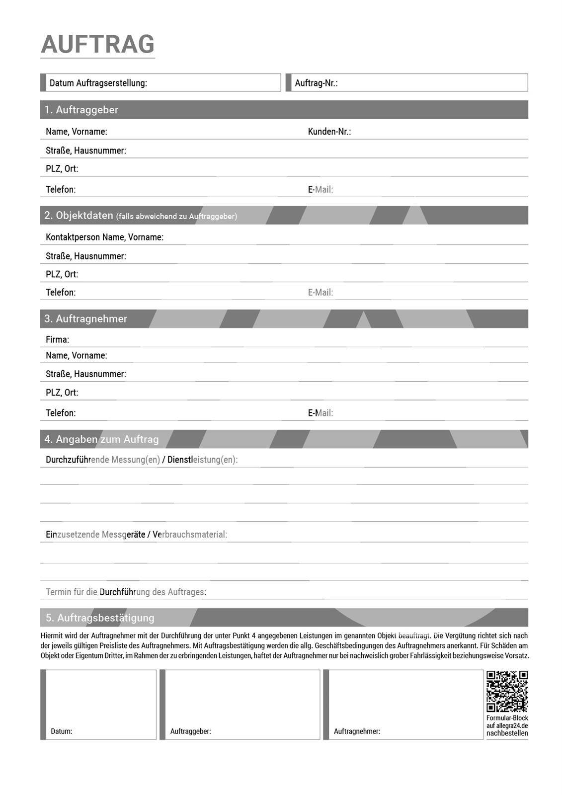 Auftragsformular A4-Block selbstdurchschreibend-1