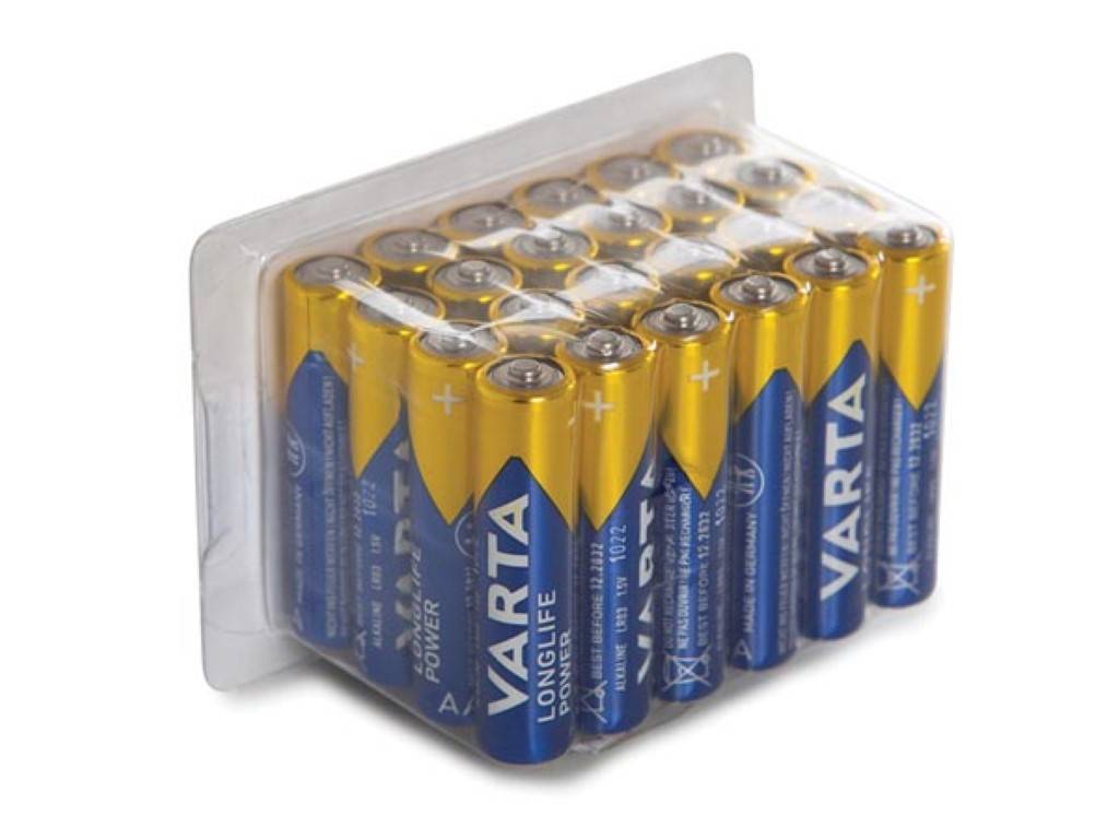 VARTA Batterie Longlife Power Alka AA Mignon LR6 1.5V CUBEPACK=24Stk-1