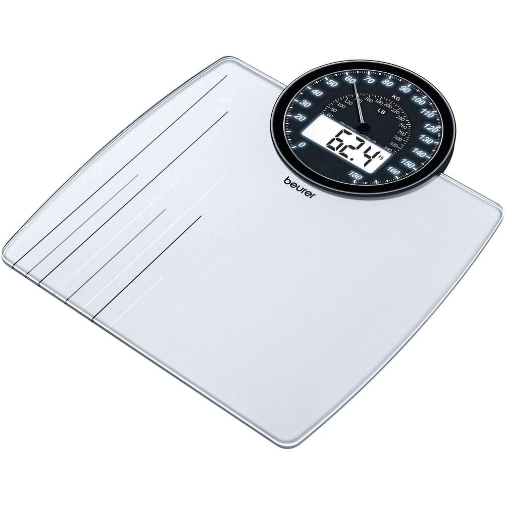 Beurer GS 58 Digitale personenweegschaal Weegbereik (max.): 180 kg Wit, Zwart