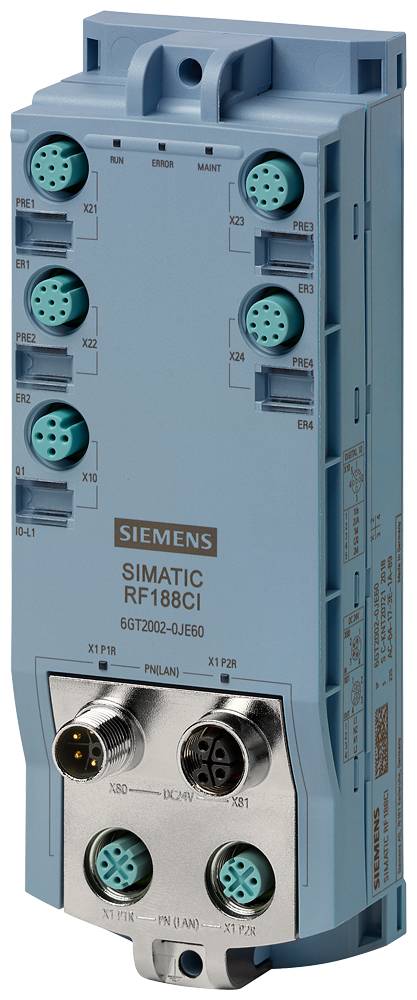 Siemens - RFID Communication Module RF188CI für PROFINET, Ethernet, EtherNet/IP, OPC/UA, 4 Reader anschließbar (davon ma