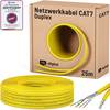 hb-digital CAT 7 Kabel 25m Ethernetkabel Duplex S/FTP AWG23 LSZH gelb