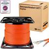 hb-digital CAT 7 Netzwerkkabel Duplex Ethernet 100m Datenkabel S/FTP AWG23 LSZH orange