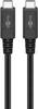 Goobay 60200 USB4 Kabel USB C auf USBC Datenkabel 40 Gbit/s Gen 3x2 Zertifiziert USB 4 Handy Ladekabel 100W Schwarz 1m
