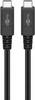 Goobay 60196 USB4 Kabel USB C auf USBC Datenkabel 40 Gbit/s Gen 3x2 Zertifiziert USB 4 Handy Ladekabel 100W Schwarz 0,8m