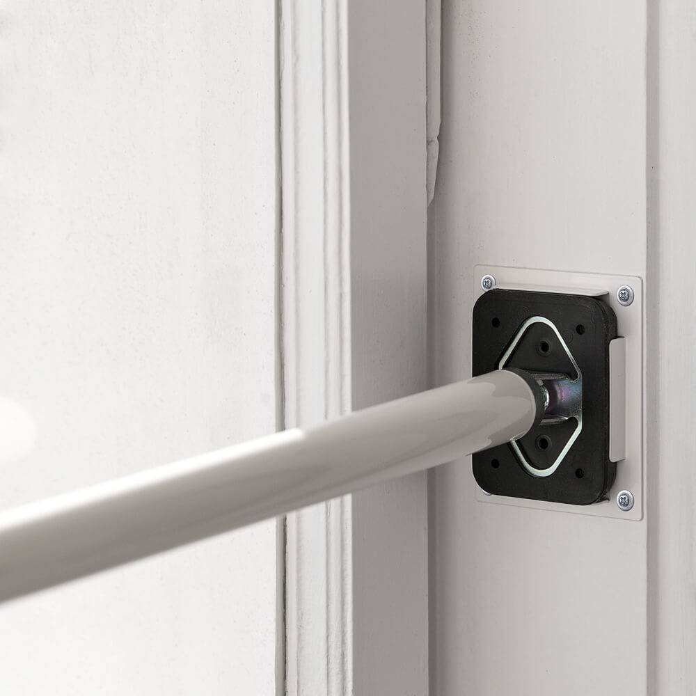 Ankerplatte für Fenstersicherung - weiß, pulverbeschichtet-0