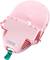 Ein rosa Inhalationsgerät mit grüner Lasche, das speziell für Kinder entwickelt ist.