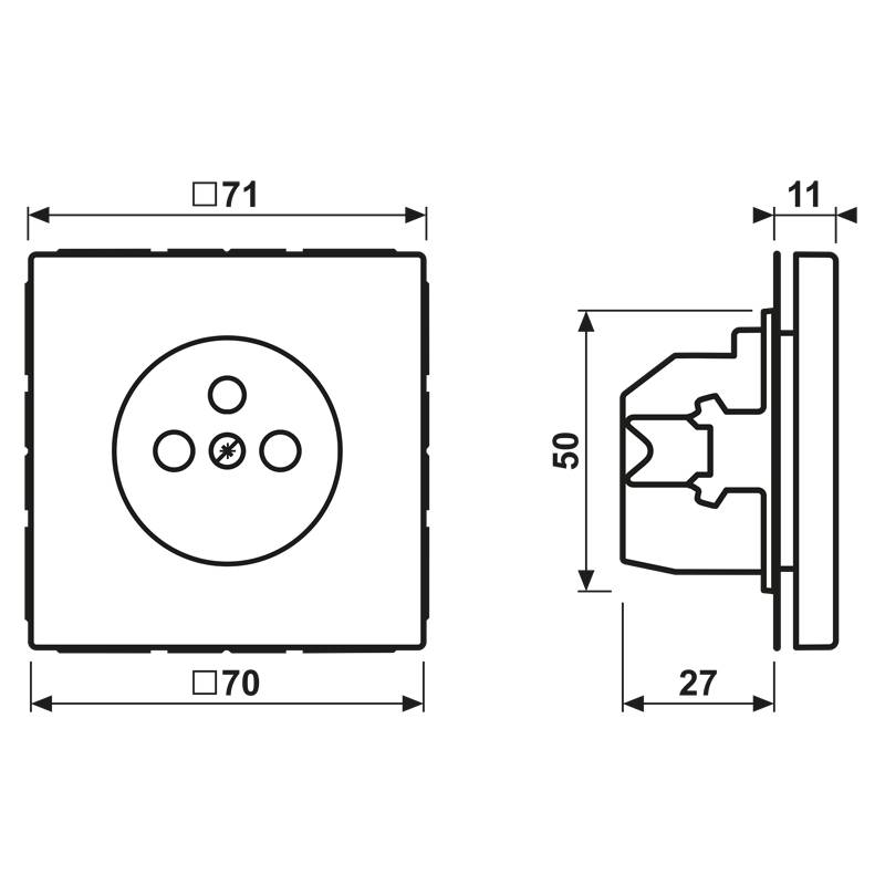 Jung Steckdose fran./belg. System ME 1520 FKI AT-1