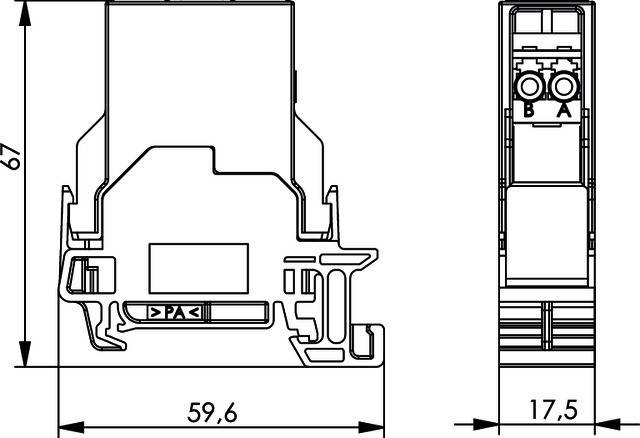 Telegärtner Karl Gärtner STX Tragschienen-Verbinder - Single- bzw. Monomode-Faser - Duplex-1