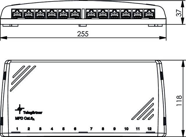 Telegärtner Mini-Verteiler Cat.6A 100006999-1