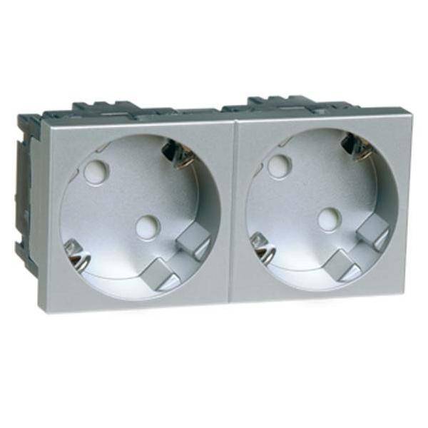 Peha SCHUKO-EB-Steckd.2-fachalu D 6212.70 EMS SI-0